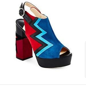 Isa Tapia Size 6.5 color block platform